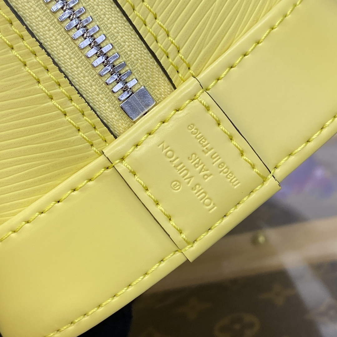 LV M22213 Louis Vuitton Alma BB Epi Handbag Jaune Plume Yellow | lv m22213 louis vuitton alma bb epi handbag jaune plume yellow 7