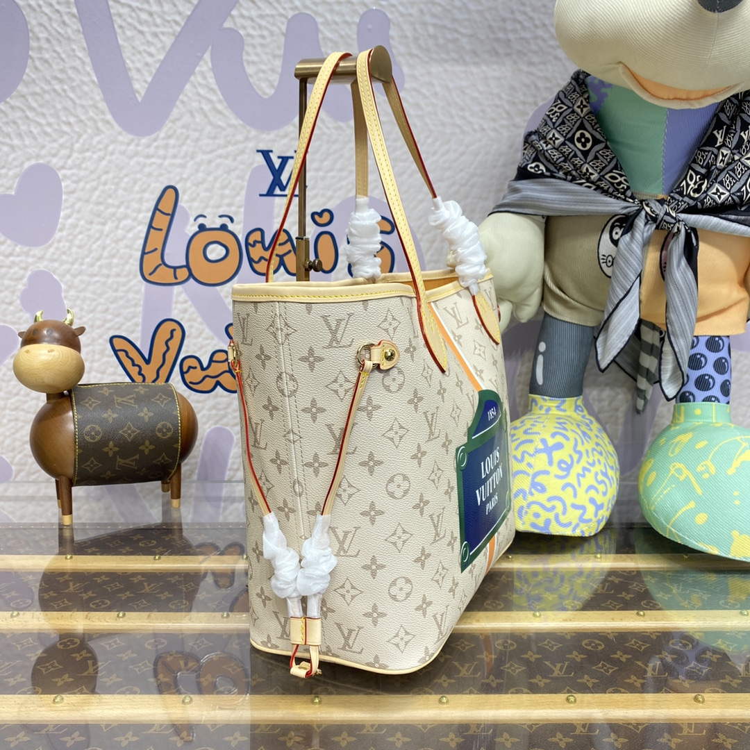 LV M23501 Louis Vuitton Neverfull MM Tote Bag Beige/Ochre | lv m23501 louis vuitton neverfull mm tote bag beige ochre 3