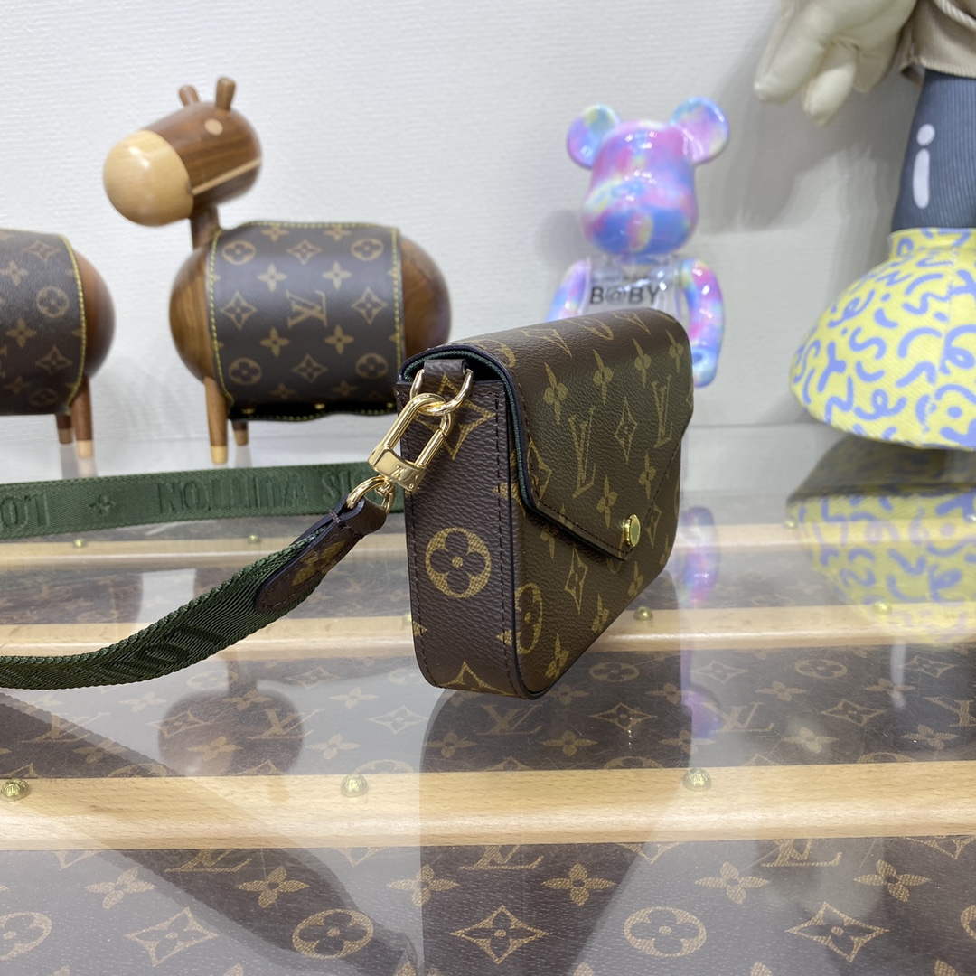 LV M80091 Louis Vuitton Félicie Strap & Go Bag Khaki Green | lv m80091 louis vuitton felicie strap go bag khaki green 3
