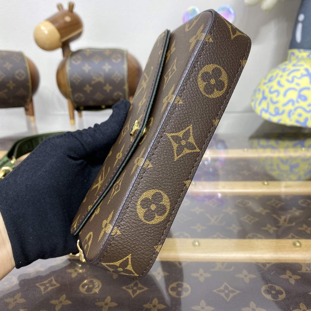 LV M80091 Louis Vuitton Félicie Strap & Go Bag Khaki Green | lv m80091 louis vuitton felicie strap go bag khaki green 4