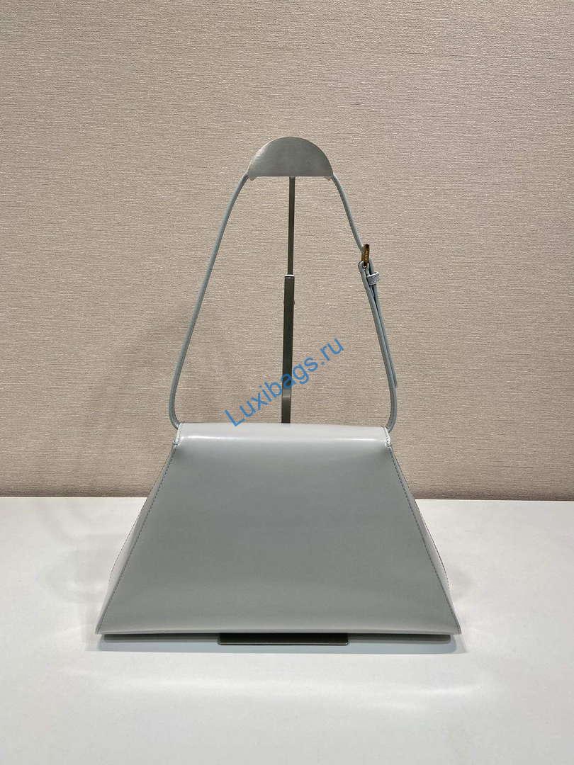 Prada 1BD343 Medium Brushed Leather Handbag Grey | prada 1bd343 medium brushed leather handbag blue 4