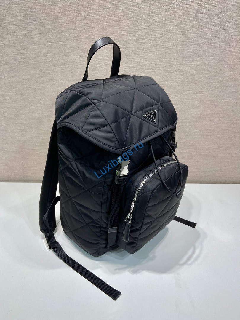 Prada 2VZ135 Re-Nylon Padded Backpack With Hood Black | prada 2vz135 re nylon padded backpack with hood black 3