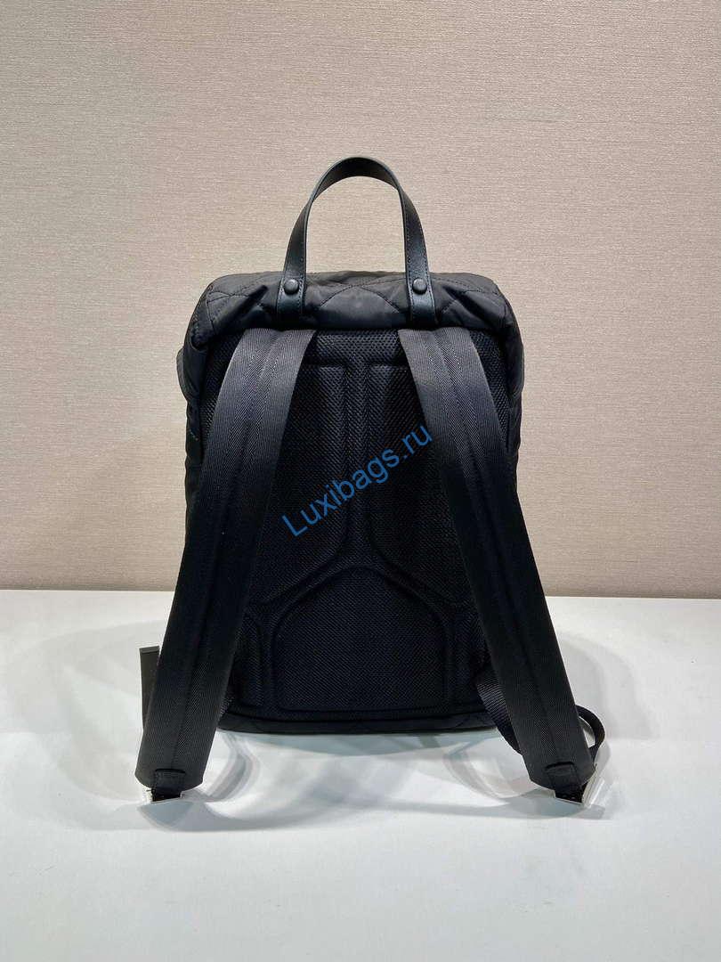 Prada 2VZ135 Re-Nylon Padded Backpack With Hood Black | prada 2vz135 re nylon padded backpack with hood black 5
