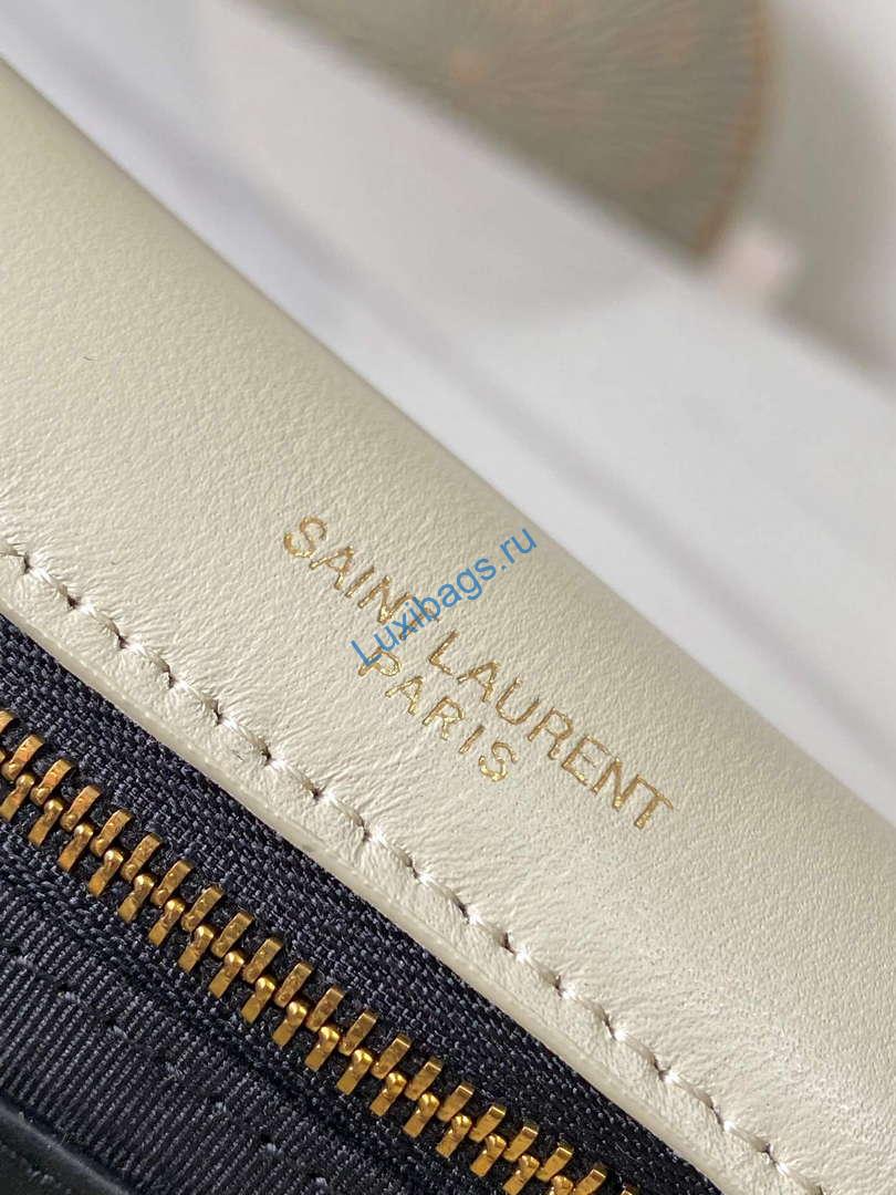 YSL 734153 Calypso In Lambskin Chain Bag White | ysl 734153 calypso in lambskin chain bag white 9