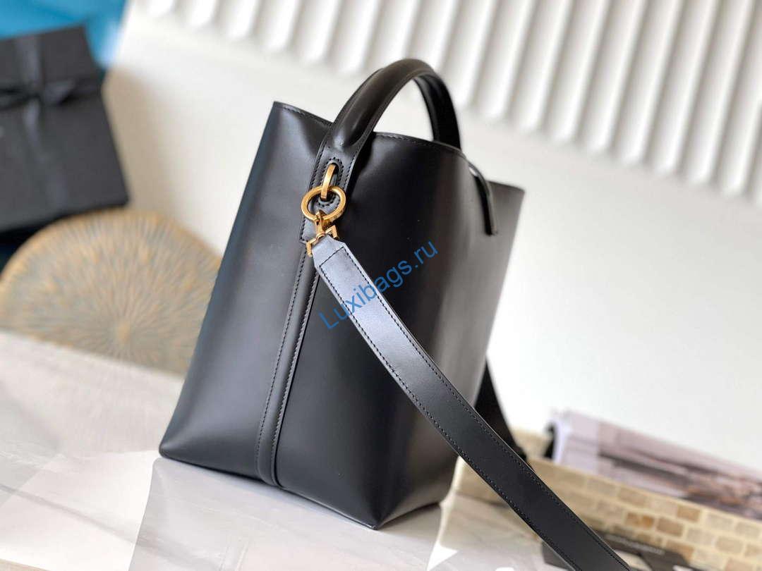 YSL 7428282 Le 37 Bucket In Shiny Leather Black | ysl 7428282 le 37 bucket in shiny leather black 2