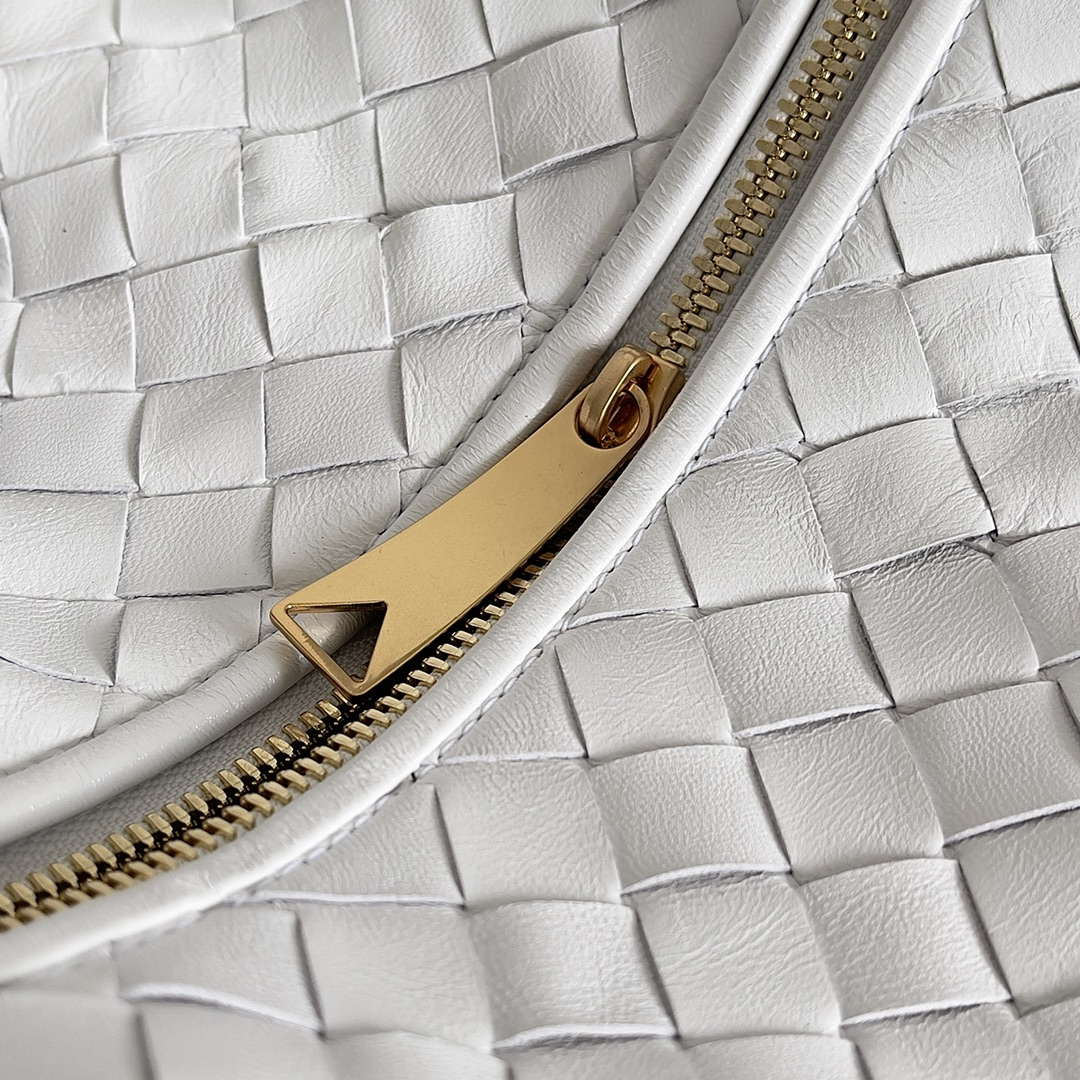 Bottega Veneta BV 600263 Medium Jodie Bag White | bottega veneta bv 600263 medium jodie bag white 006