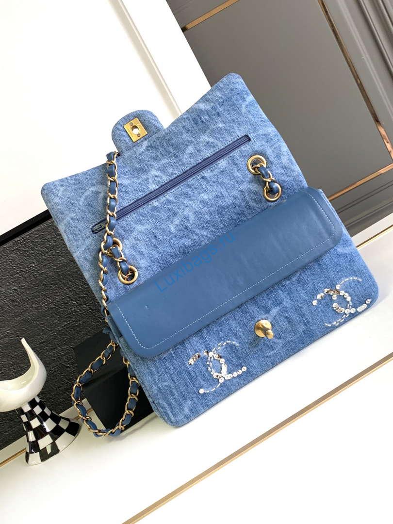 chanel a01112 flap classic handbag blue denim beaded sequin bag 5 Chanel A01112 Flap Classic Handbag Blue Denim beaded sequin bag | chanel a01112 flap classic handbag blue denim beaded sequin bag 06