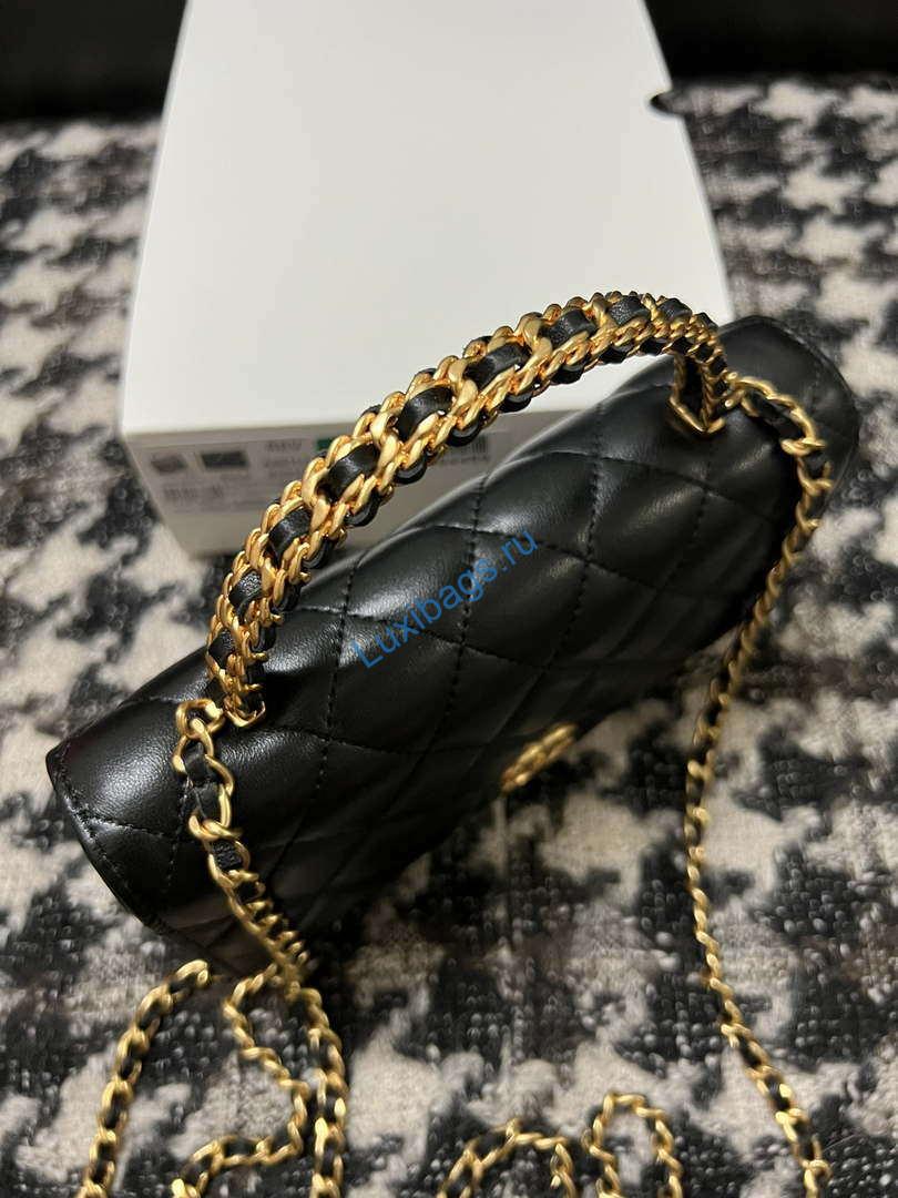 Chanel A68113 Woc Wallet on Chain With Handle Black Shiny Crumpled Calfskin | chanel a68113 woc wallet on chain with handle black shiny crumpled calfskin 02