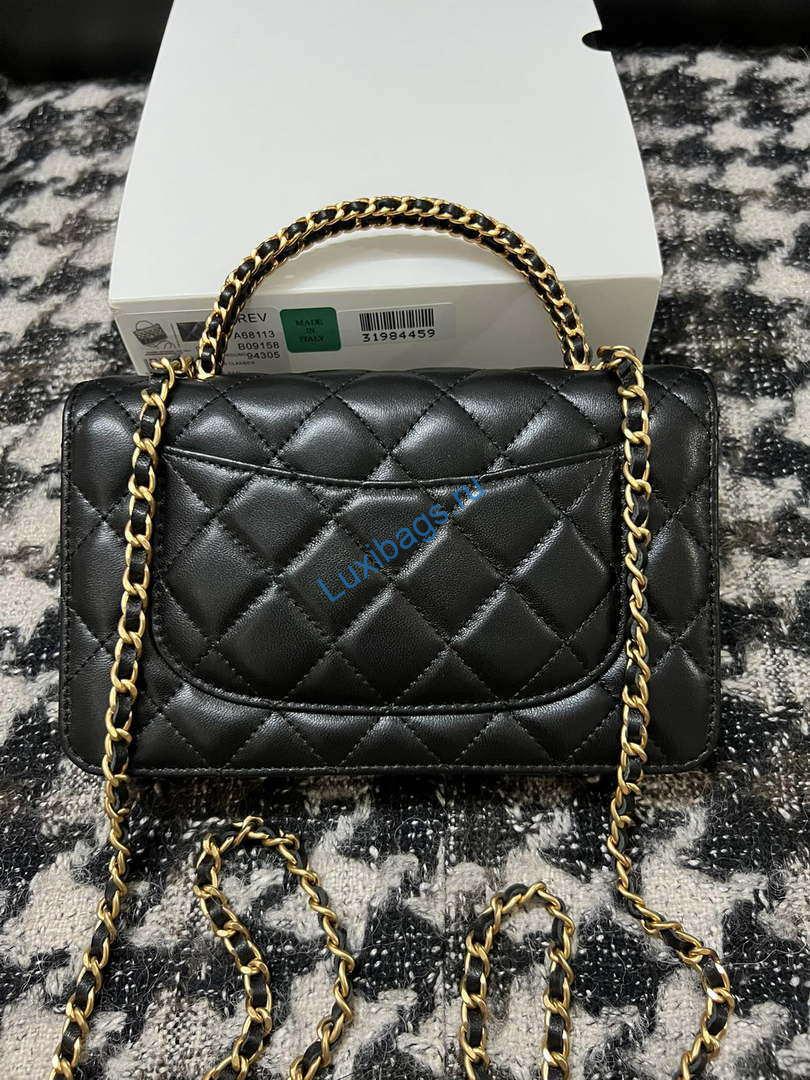 Chanel A68113 Woc Wallet on Chain With Handle Black Shiny Crumpled Calfskin | chanel a68113 woc wallet on chain with handle black shiny crumpled calfskin 03