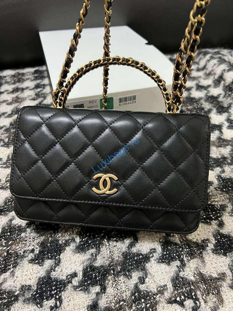 Chanel A68113 Woc Wallet on Chain With Handle Black Shiny Crumpled Calfskin | chanel a68113 woc wallet on chain with handle black shiny crumpled calfskin 09