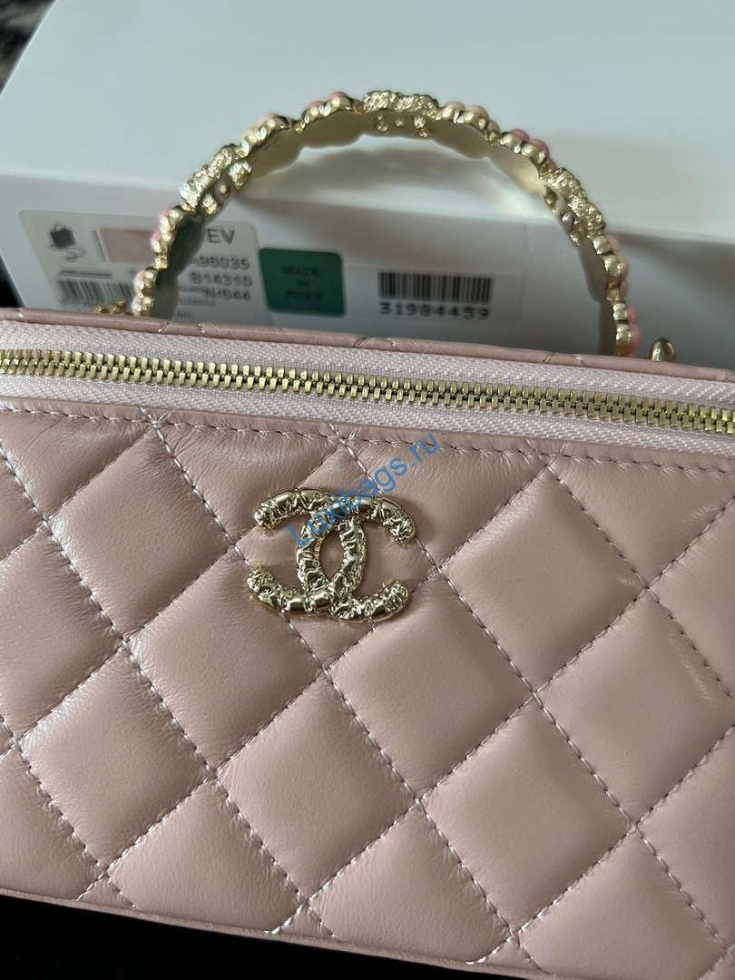 Chanel A96035 CLUTCH Lambskin Vanity Box bag Pink | chanel a96035 clutch lambskin vanity box bag pink 02