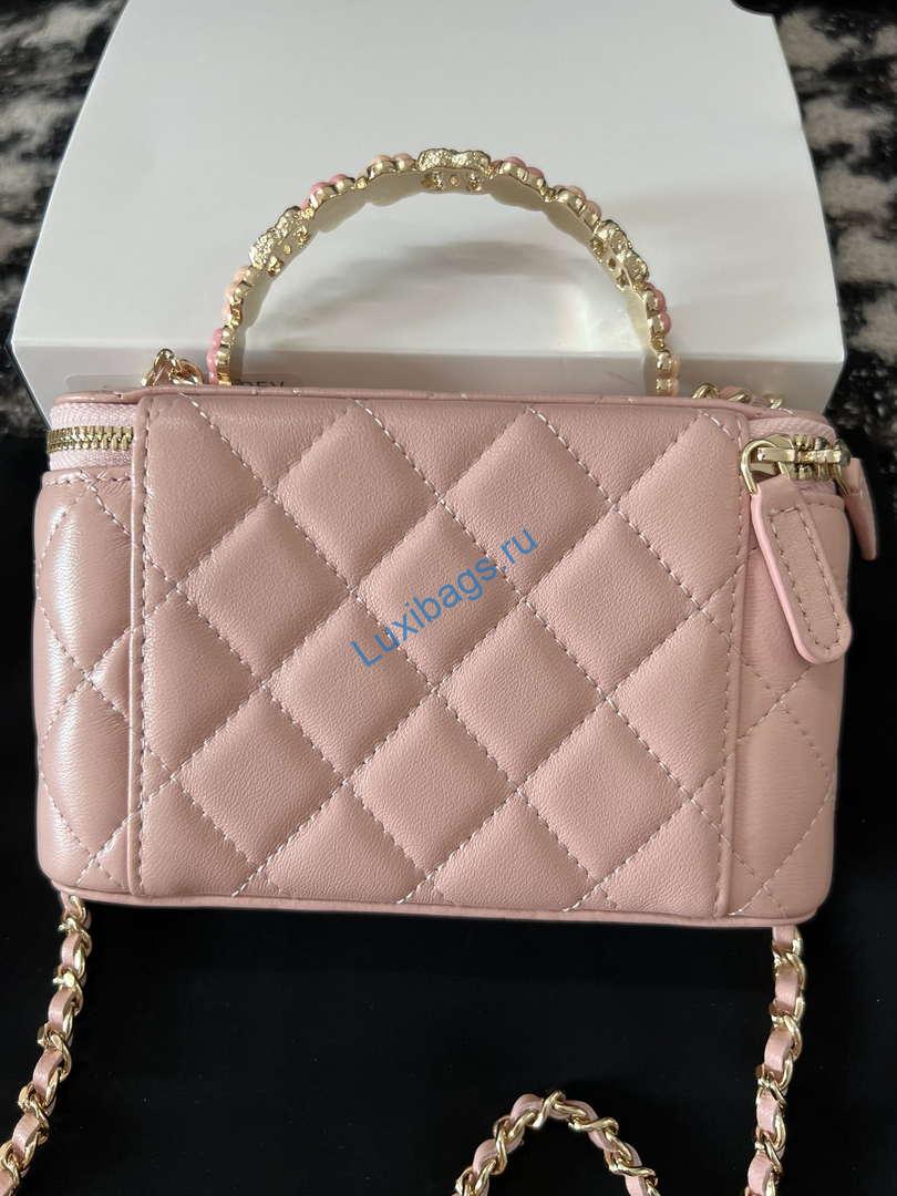 Chanel A96035 CLUTCH Lambskin Vanity Box bag Pink | chanel a96035 clutch lambskin vanity box bag pink 04