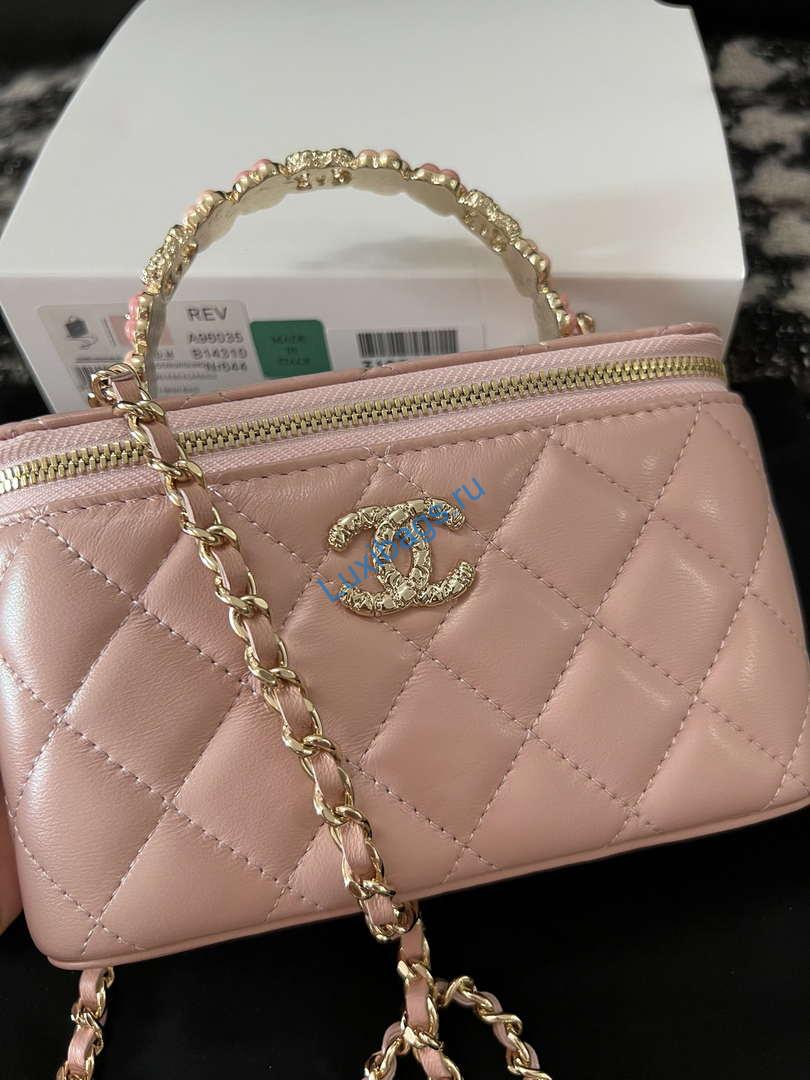 Chanel A96035 CLUTCH Lambskin Vanity Box bag Pink | chanel a96035 clutch lambskin vanity box bag pink 06