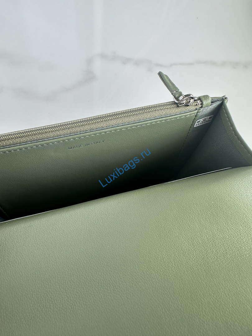 Chanel AP3267 19 Wallet on Chain Woc Shiny Lambskin Green | chanel ap3267 19 wallet on chain woc shiny lambskin green 18