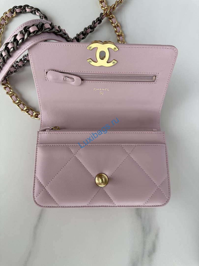 Chanel AP3267 19 Wallet on Chain Woc Shiny Lambskin Pink | chanel ap3267 19 wallet on chain woc shiny lambskin pink 06