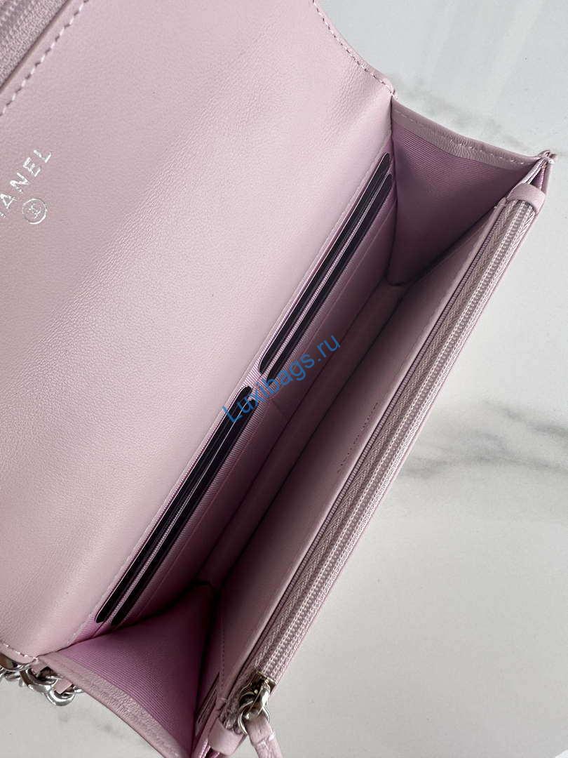 Chanel AP3267 19 Wallet on Chain Woc Shiny Lambskin Pink | chanel ap3267 19 wallet on chain woc shiny lambskin pink 16
