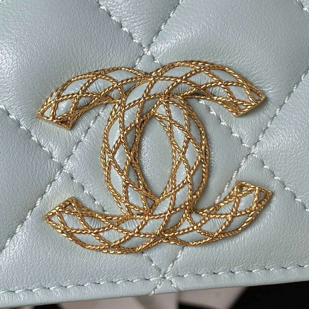 Chanel AP3363 Flap Baguette Bag Lambskin Blue | chanel ap3363 flap baguette bag lambskin blue 003