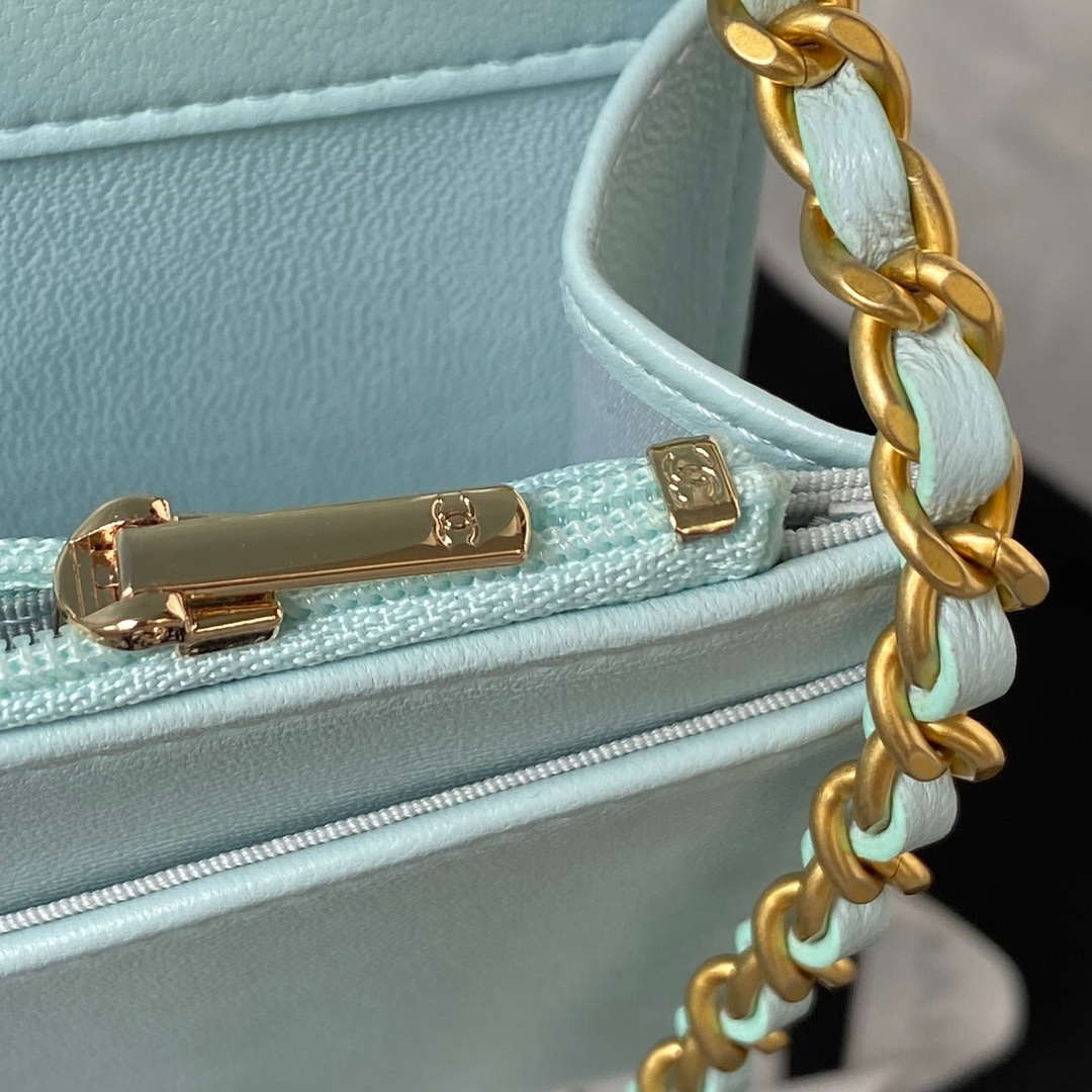Chanel AP3363 Flap Baguette Bag Lambskin Blue | chanel ap3363 flap baguette bag lambskin blue 007