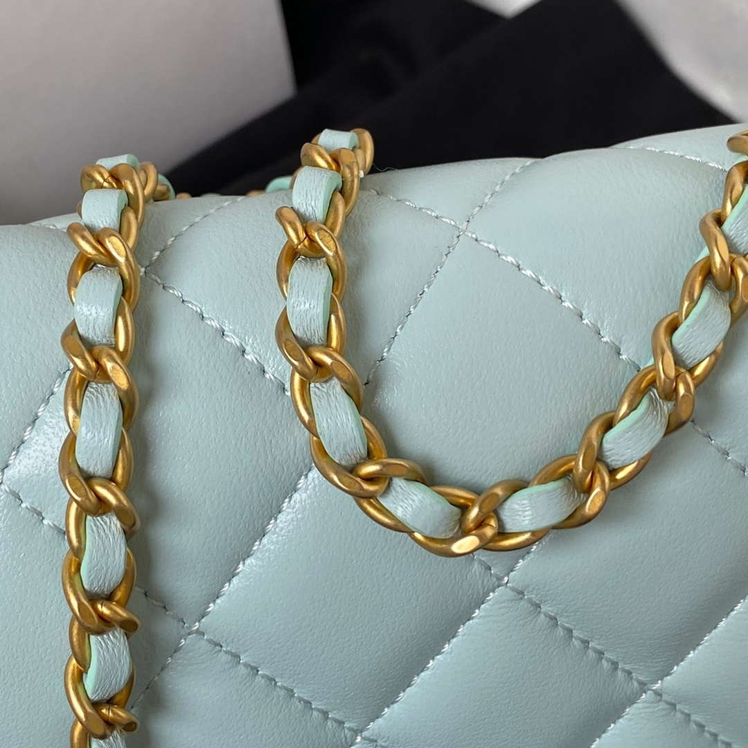 Chanel AP3363 Flap Baguette Bag Lambskin Blue | chanel ap3363 flap baguette bag lambskin blue 009
