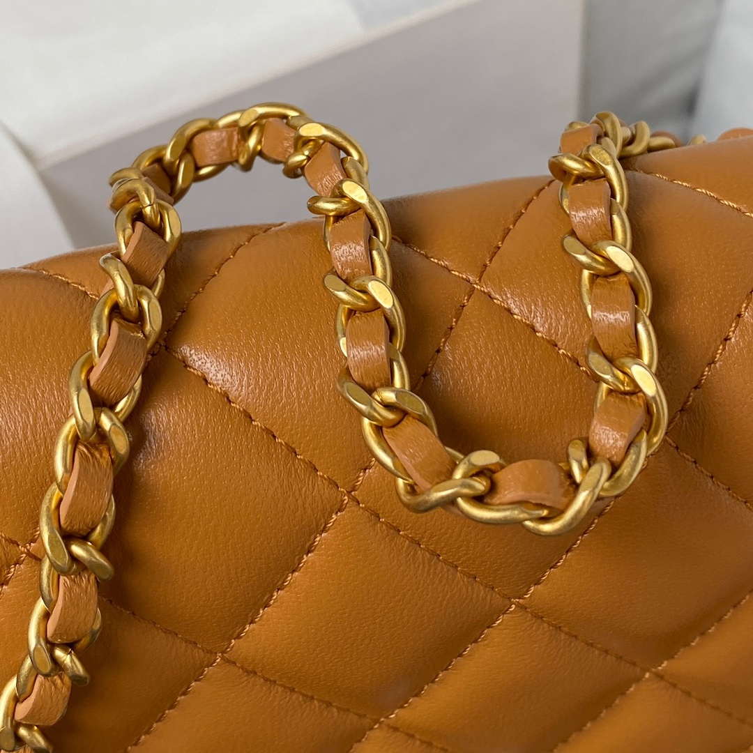 Chanel AP3363 Flap Baguette Bag Lambskin Brown | chanel ap3363 flap baguette bag lambskin brown 004