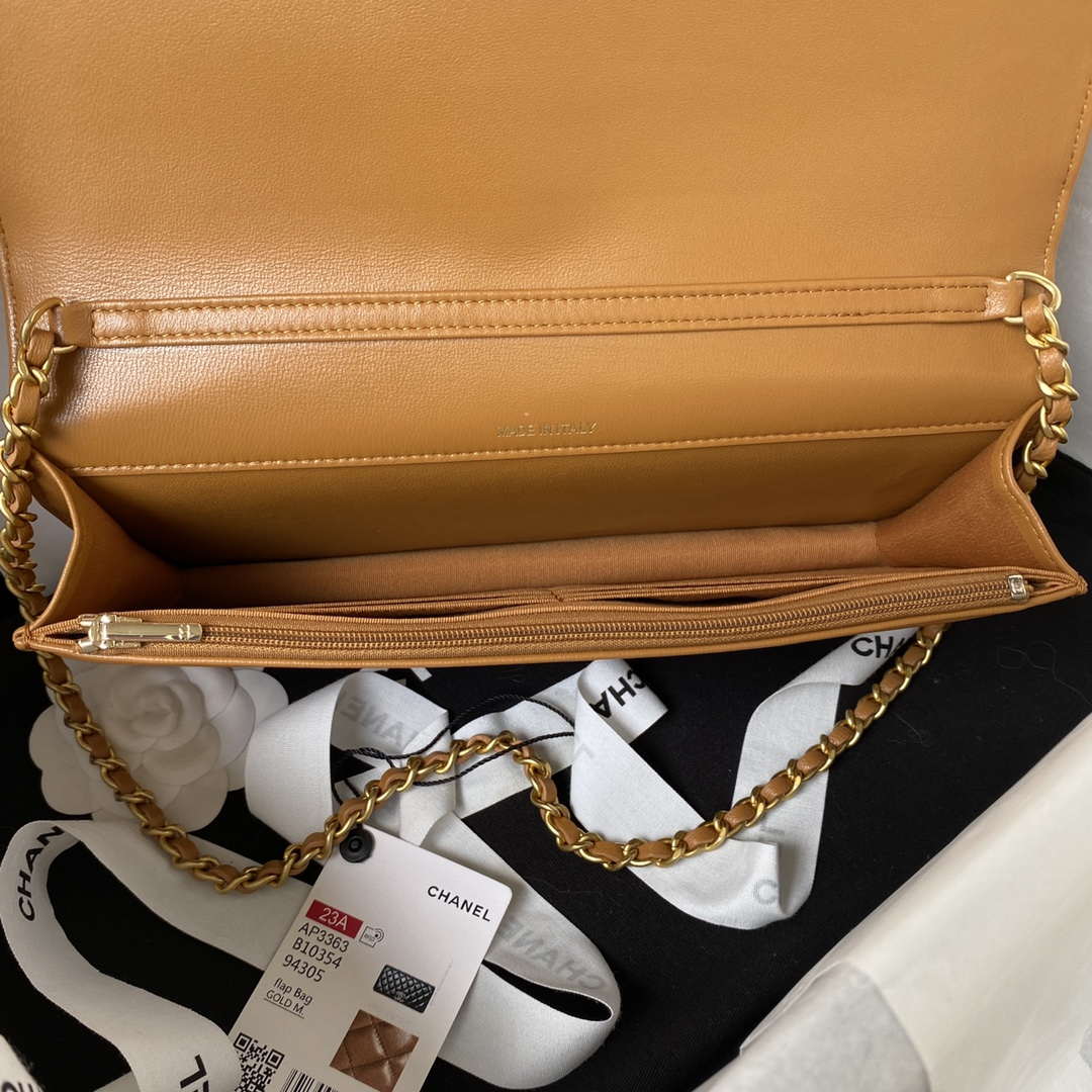 Chanel AP3363 Flap Baguette Bag Lambskin Brown | chanel ap3363 flap baguette bag lambskin brown 007