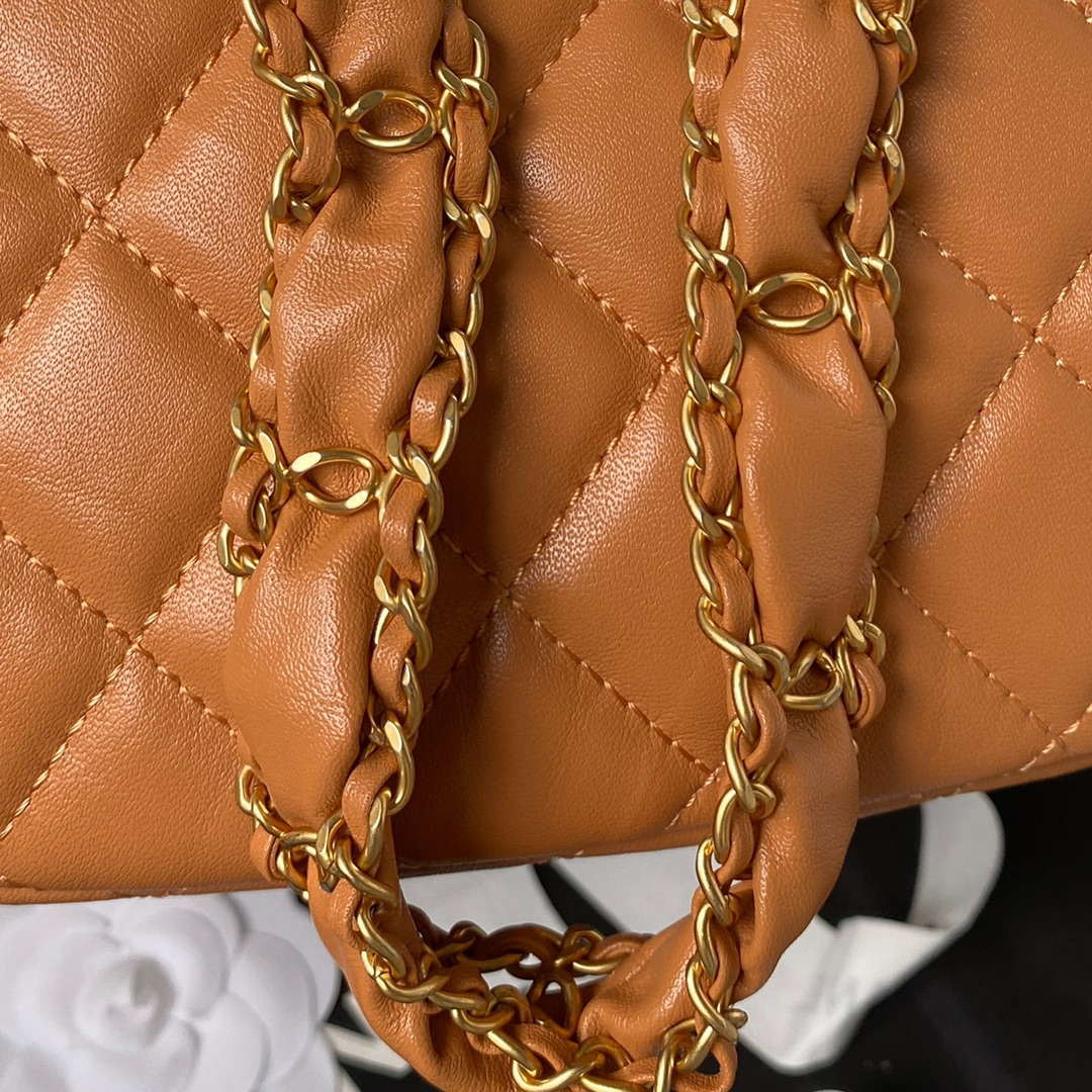 Chanel AP3647 23K Small Hobo Bag Lambskin Gold Metal Caramel | chanel ap3647 23k small hobo bag lambskin gold metal caramel 009