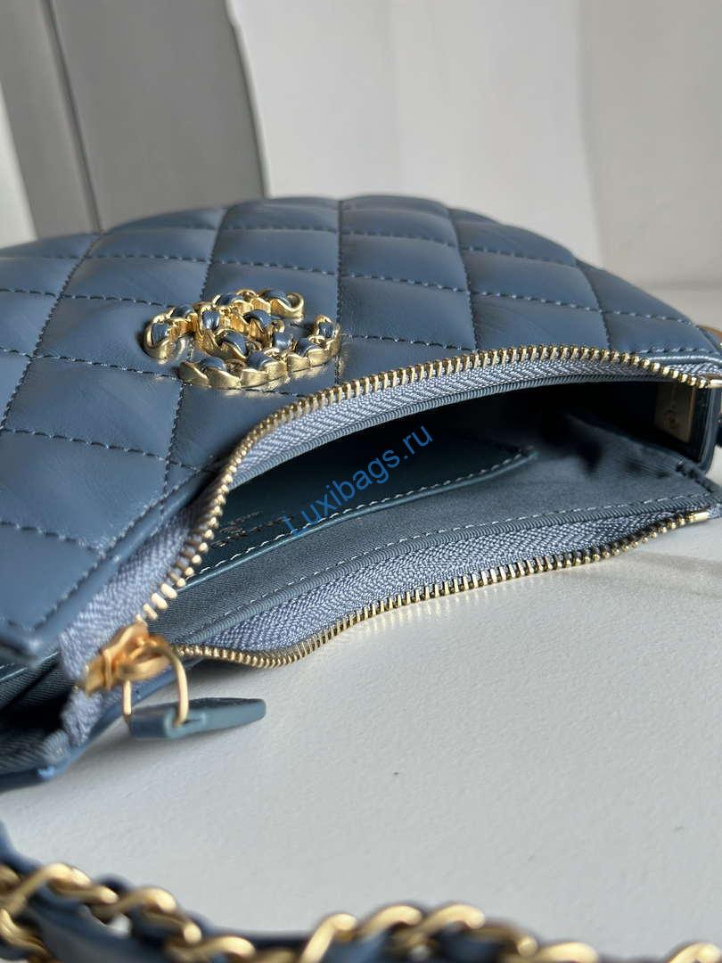 Chanel AP3647 23K Small Hobo Bag Lambskin Gold Metal Navy Blue | chanel ap3647 23k small hobo bag lambskin gold metal navy blue 005