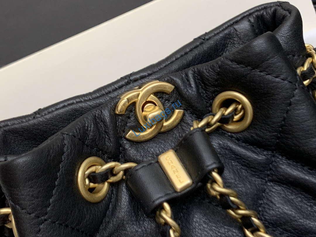 Chanel AS3947 Small Backpack Lambski & Gold-Tone Metal Black | chanel as3947 small backpack lambski gold tone metal black 002