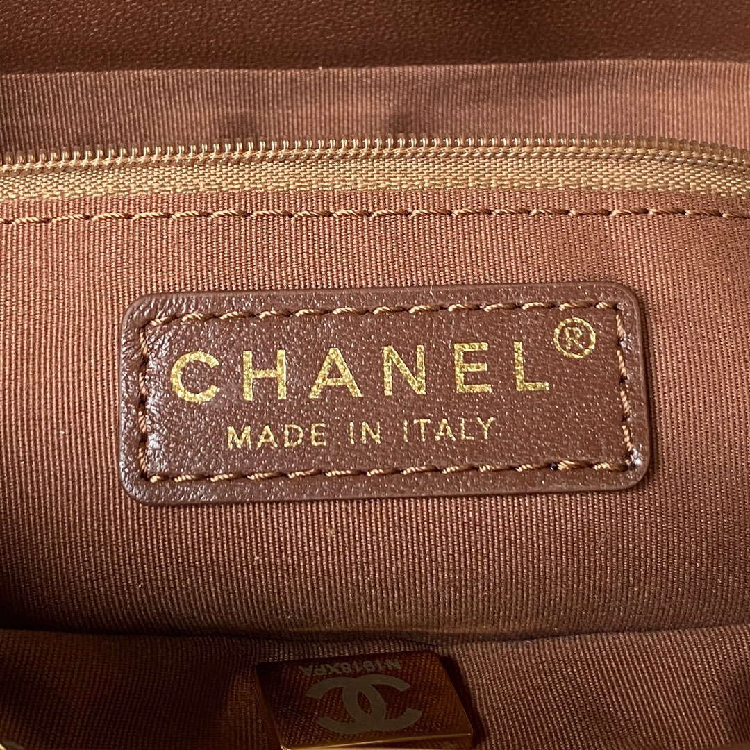 Chanel AS3947 Small Backpack Wool Tweed Lambski & Gold-Tone Metal Brown | chanel as3947 small backpack wool tweed lambski gold tone metal brown 008