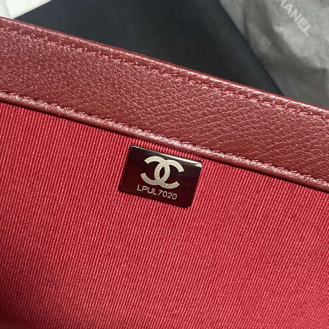 Chanel AS4051 Flap Bag Velvet Silver Metal Wine Red | chanel as4051 flap bag velvet silver metal wine red 009