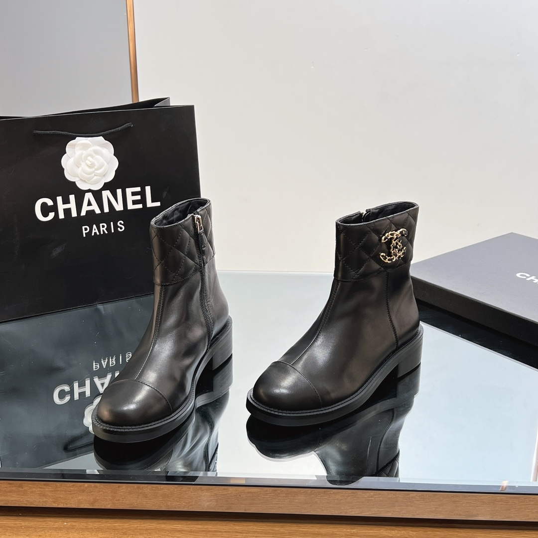 Chanel Women's Fashion Shoes Short Boots C92402 | chanel womens fashion shoes short boots c92402 2