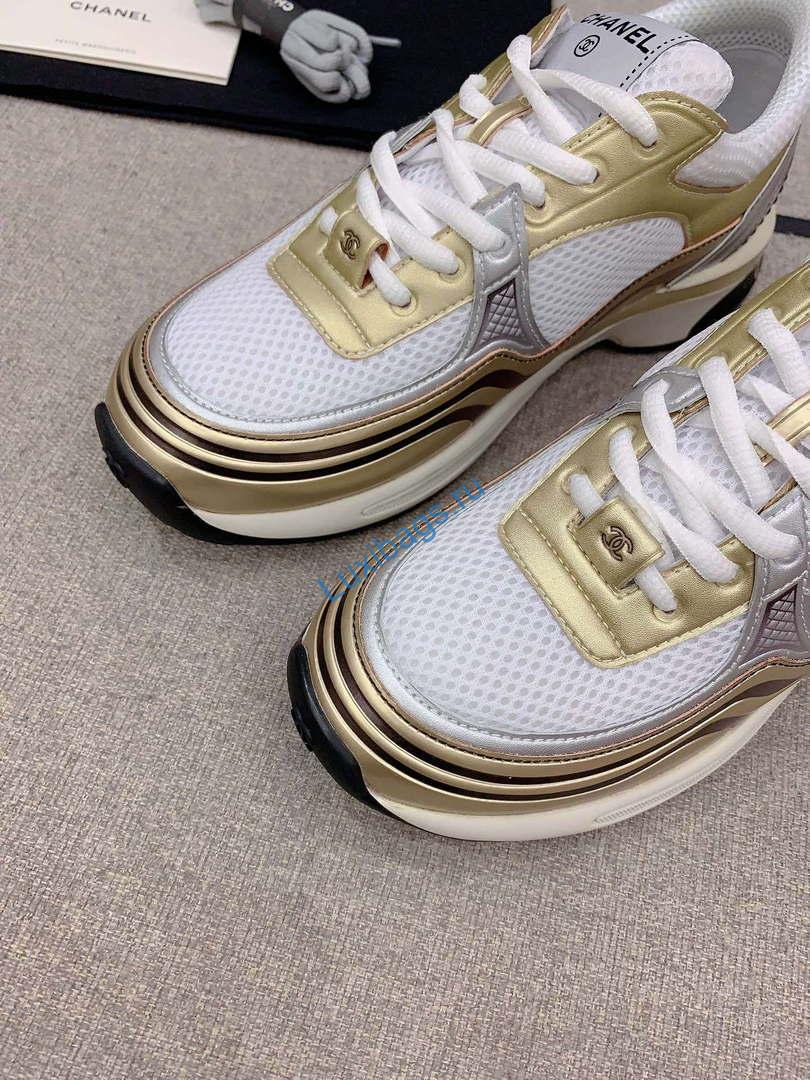 Chanel Women's Sneaker G45077 Designer Trainers Fabric Laminated C90101 | chanel womens sneaker g45077 designer trainers fabric laminated c90101 005