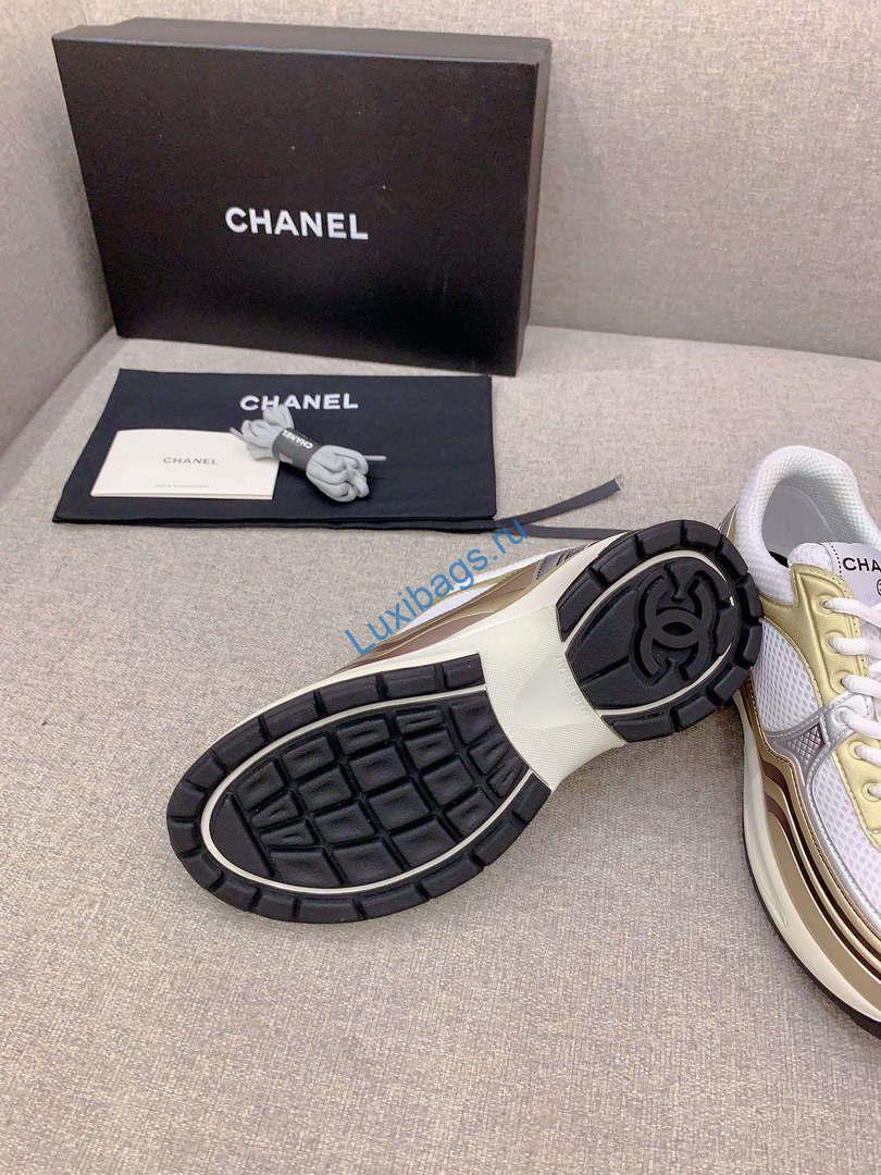Chanel Women's Sneaker G45077 Designer Trainers Fabric Laminated C90101 | chanel womens sneaker g45077 designer trainers fabric laminated c90101 009