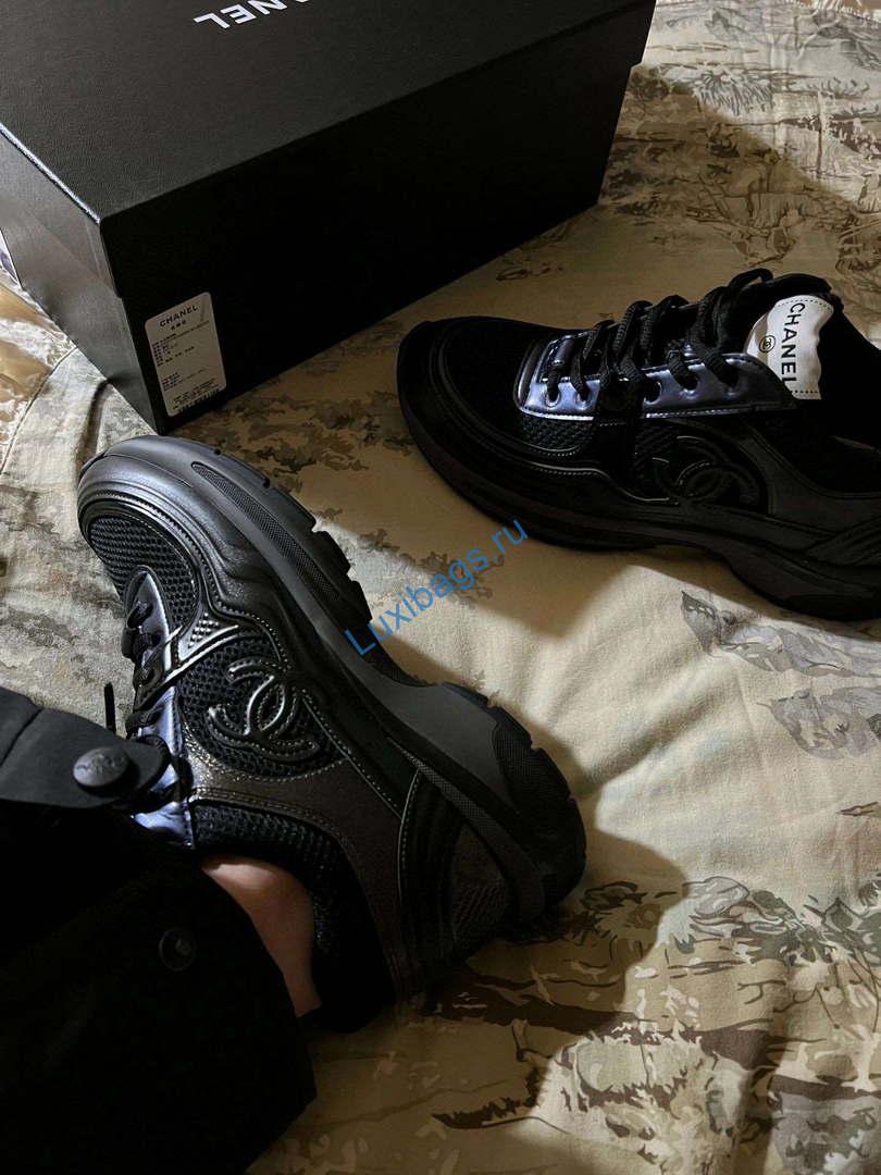 Chanel Women's Sneaker G45077 Designer Trainers Fabric Laminated C90101 | chanel womens sneaker g45077 designer trainers fabric laminated c90101 012