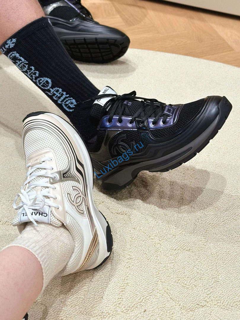Chanel Women's Sneaker G45077 Designer Trainers Fabric Laminated C90101 | chanel womens sneaker g45077 designer trainers fabric laminated c90101 014