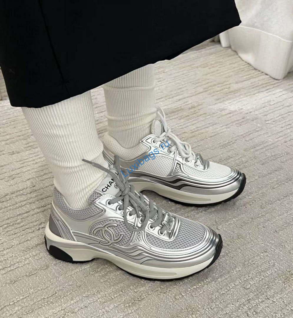Chanel Women's Sneaker G45077 Designer Trainers Fabric Laminated C90101 | chanel womens sneaker g45077 designer trainers fabric laminated c90101 016
