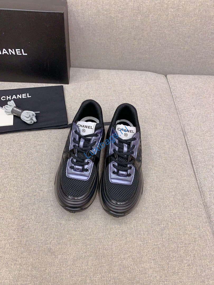 Chanel Women's Sneaker G45077 Designer Trainers Calfskin C90110 | chanel womens sneaker g45077 designer trainers fabric laminated c90110 001