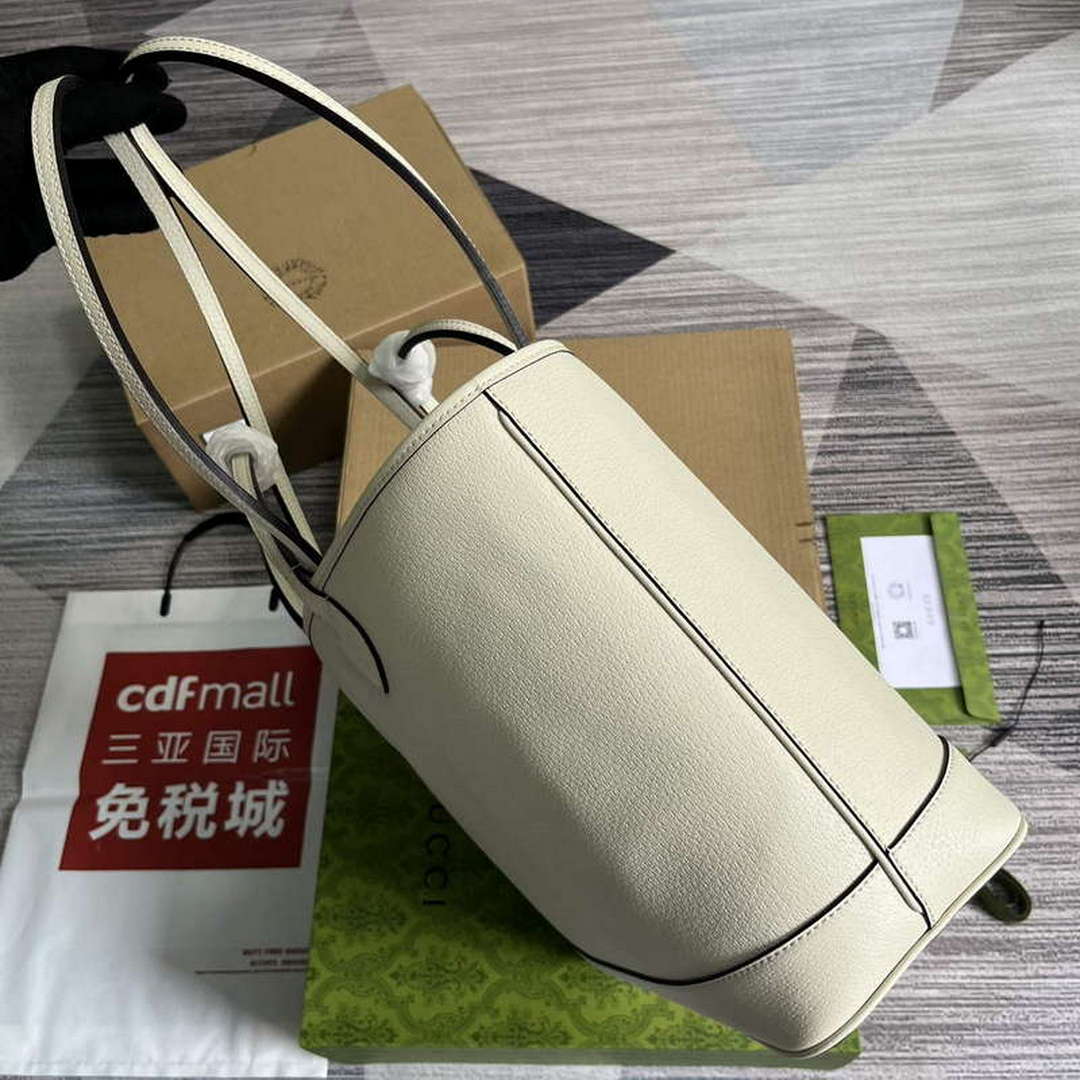 Gucci 739730 Ophidia Medium Tote Bag White leather | gucci 739730 ophidia medium tote bag white 3
