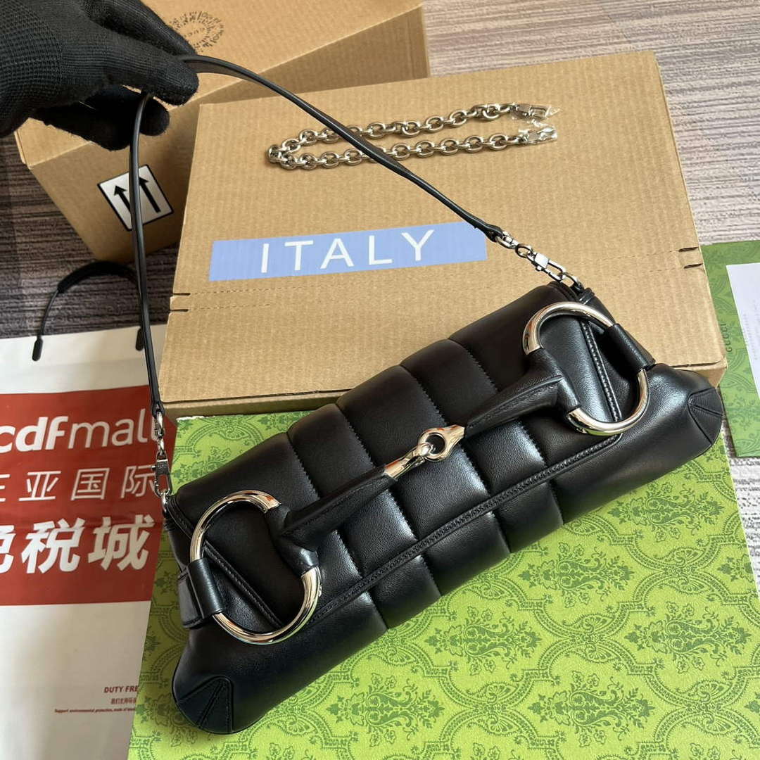 Gucci 764255 Gucci Horsebit Chain Medium Shoulder Bag Black | gucci 764255 gucci horsebit chain medium shoulder bag black 4