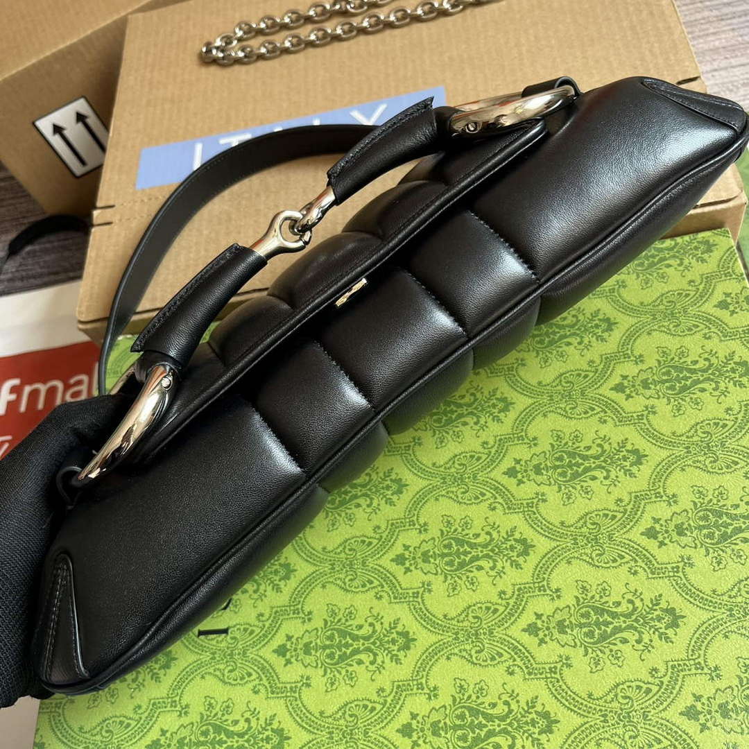 Gucci 764255 Gucci Horsebit Chain Medium Shoulder Bag Black | gucci 764255 gucci horsebit chain medium shoulder bag black 5
