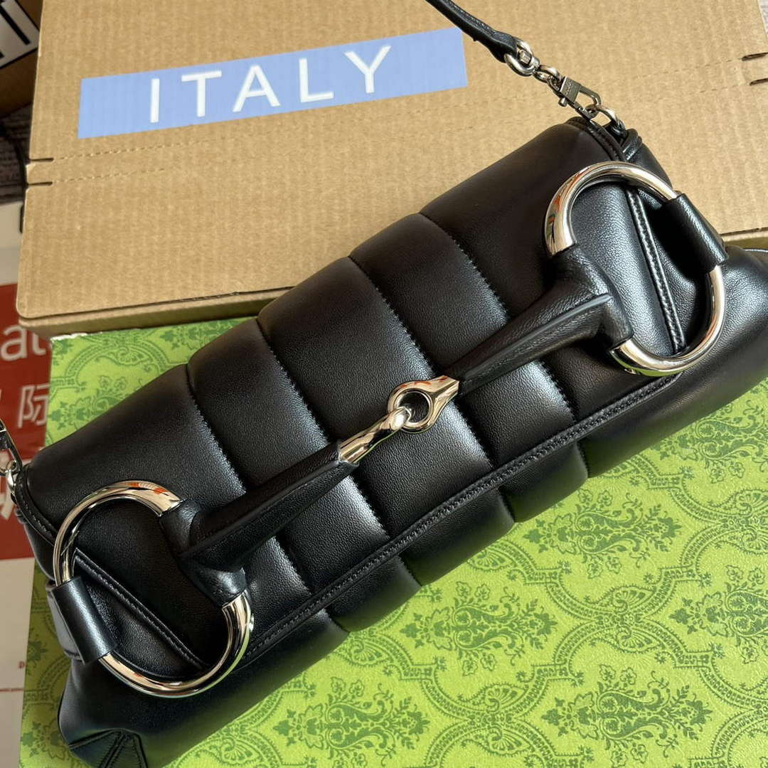 Gucci 764255 Gucci Horsebit Chain Medium Shoulder Bag Black | gucci 764255 gucci horsebit chain medium shoulder bag black 8