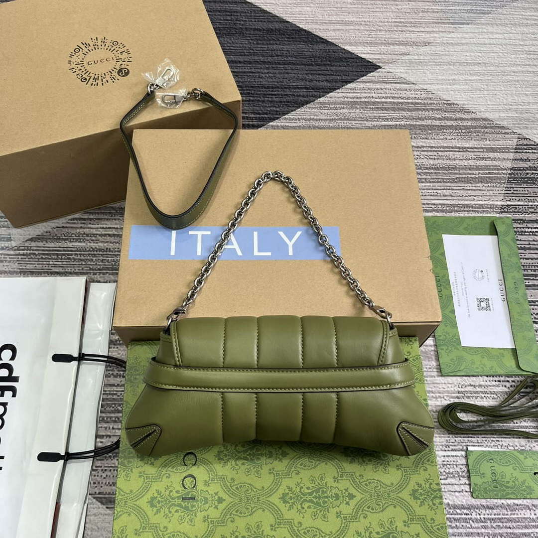 Gucci 764339 Gucci Horsebit Chain Small Shoulder Bag Green | gucci 764339 gucci horsebit chain small shoulder bag green 2