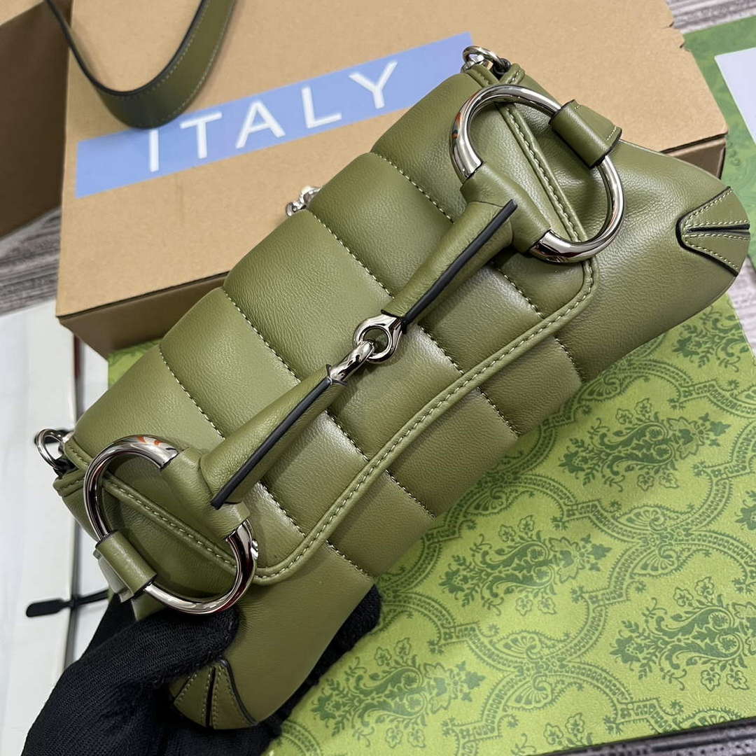 Gucci 764339 Gucci Horsebit Chain Small Shoulder Bag Green | gucci 764339 gucci horsebit chain small shoulder bag green 5