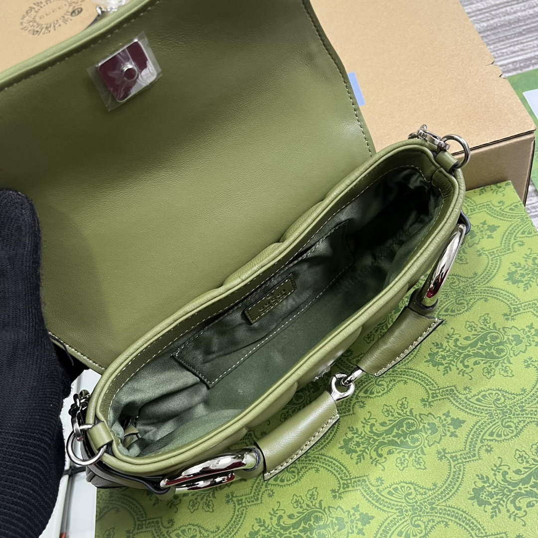 Gucci 764339 Gucci Horsebit Chain Small Shoulder Bag Green | gucci 764339 gucci horsebit chain small shoulder bag green 9