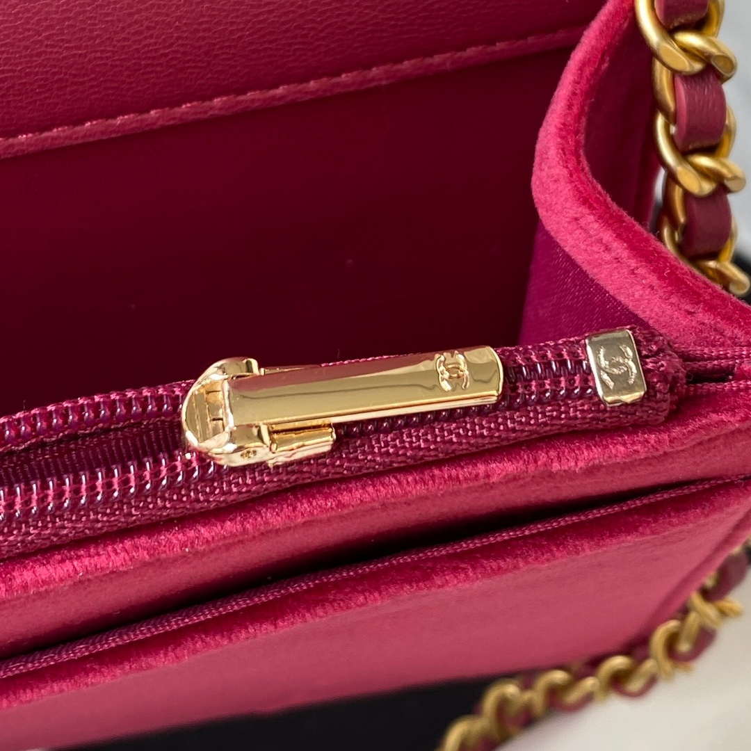 Chanel AP3363 Flap Baguette Bag Velvet Wine Red | hanel ap3363 flap baguette bag velvet wine red 008