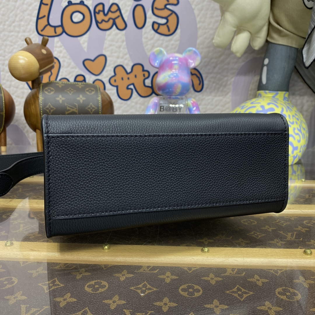LV M22311 Louis Vuitton Lock & Go Handbag Black | lv m22311 louis vuitton lock go handbag black 4