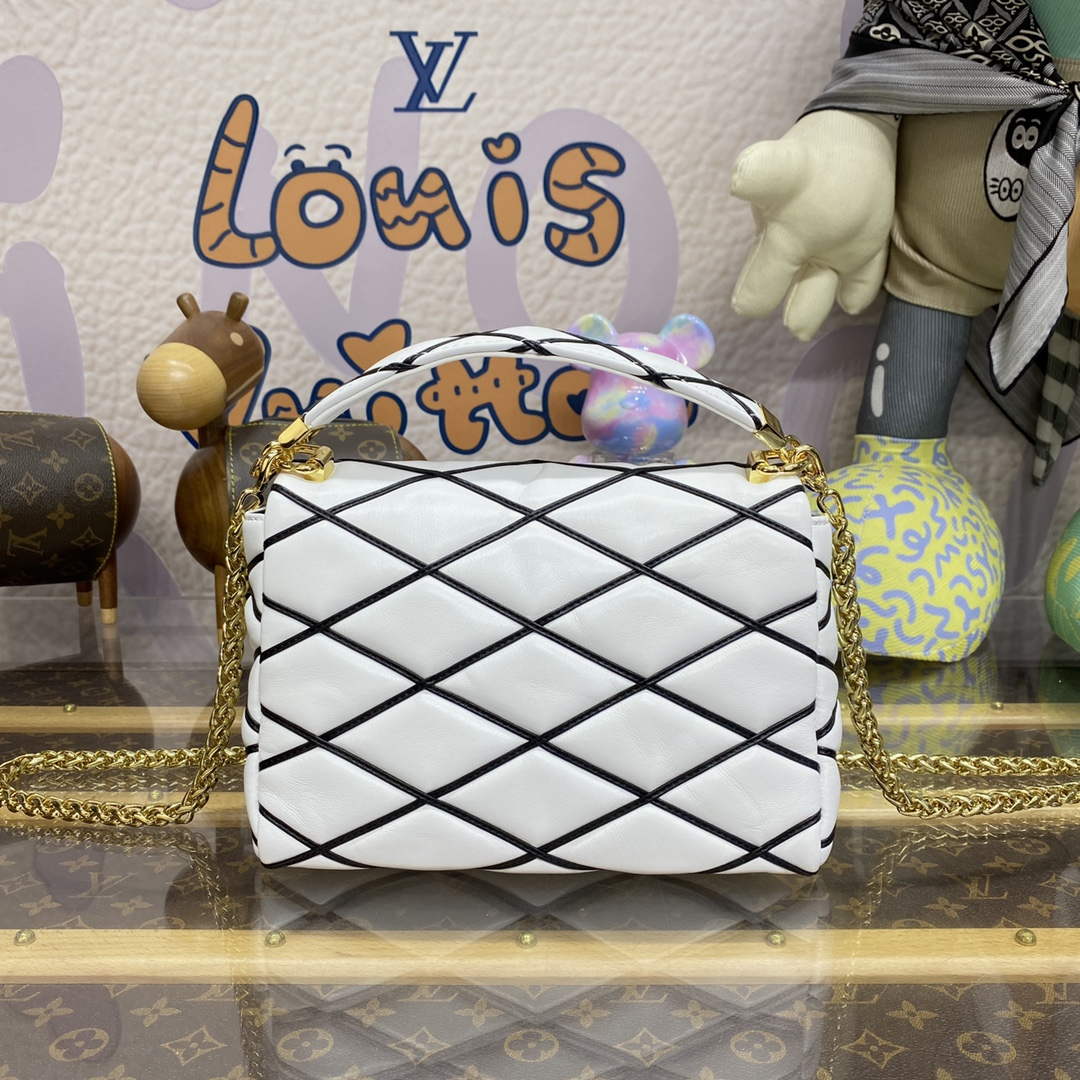 LV M22890 Louis Vuitton GO-14 MM Bag White/Black | lv m22890 louis vuitton go 14 mm bag white black 2