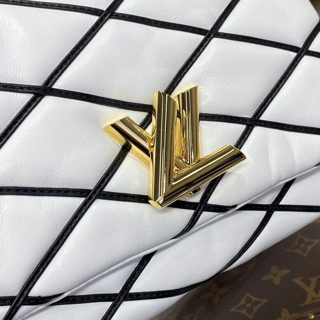 LV M22890 Louis Vuitton GO-14 MM Bag White/Black | lv m22890 louis vuitton go 14 mm bag white black 5