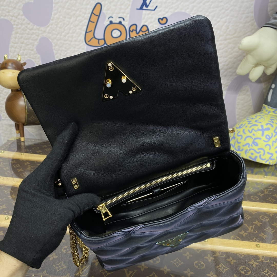 LV M23569 Louis Vuitton GO-14 MM Handbag Black/Pink | lv m23569 louis vuitton go 14 mm handbag black pink 9