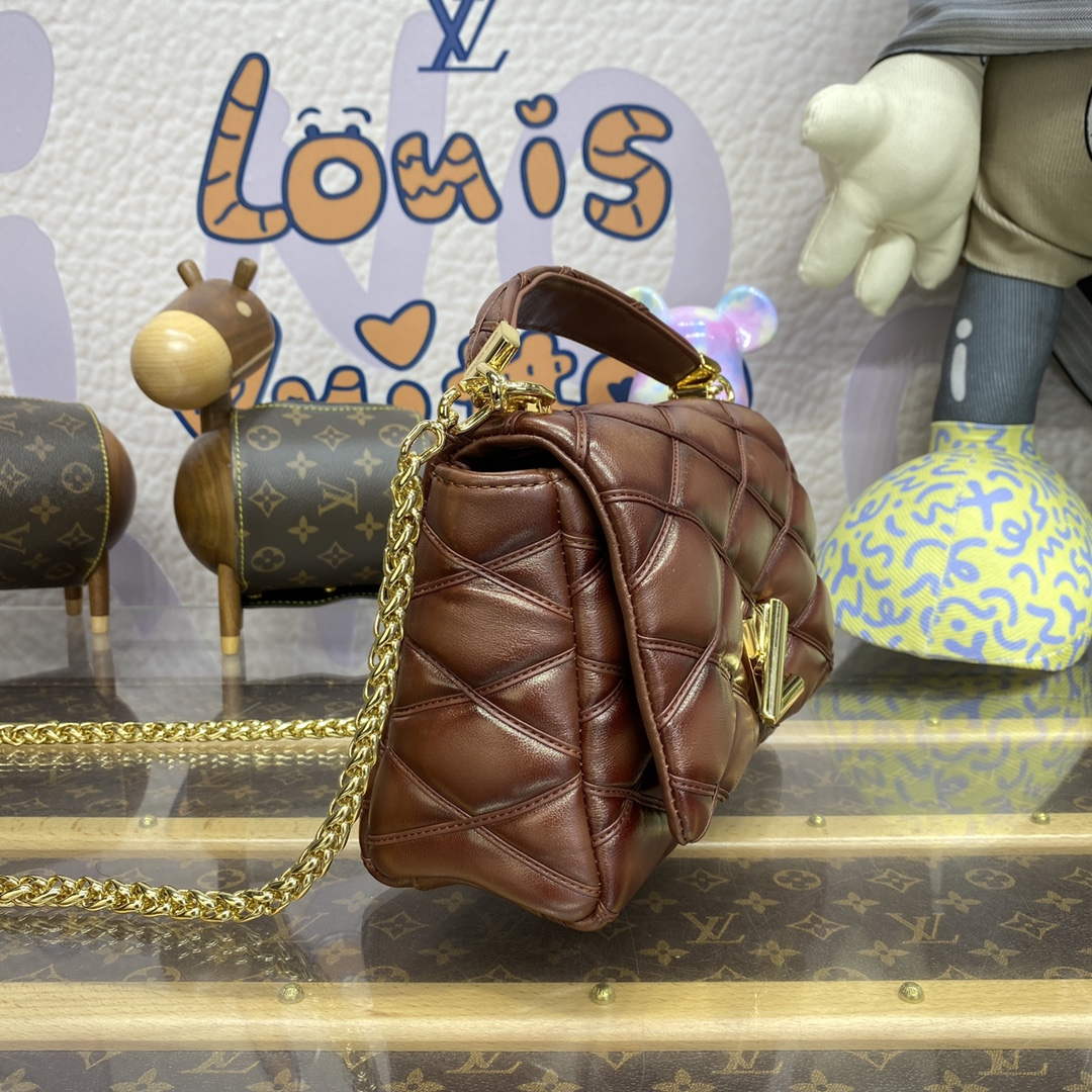 LV M23601 Louis Vuitton GO-14 MM Bag Smoked Tan | lv m23601 louis vuitton go 14 mm bag smoked tan 3
